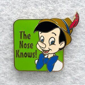 🔮 5/$25 Disney Character Sayings‎ Pinocchio The Nose Knows Pin